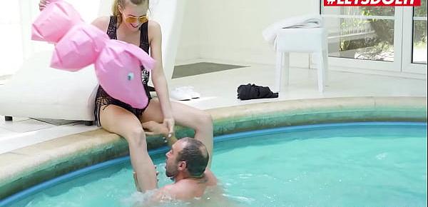  BITCHES ABROAD - Stacy Cruz Pablo Ferrari - Lucky Daddy Fucks By The Pool With A Sexy Ass Czech Teen Tourist